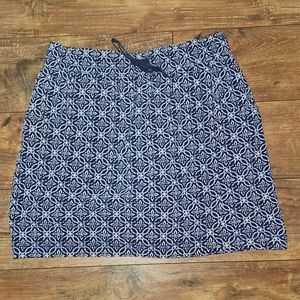 T by Talbots Women’s Faux Wrap Skirt Skort With Bike Shorts Attached  S